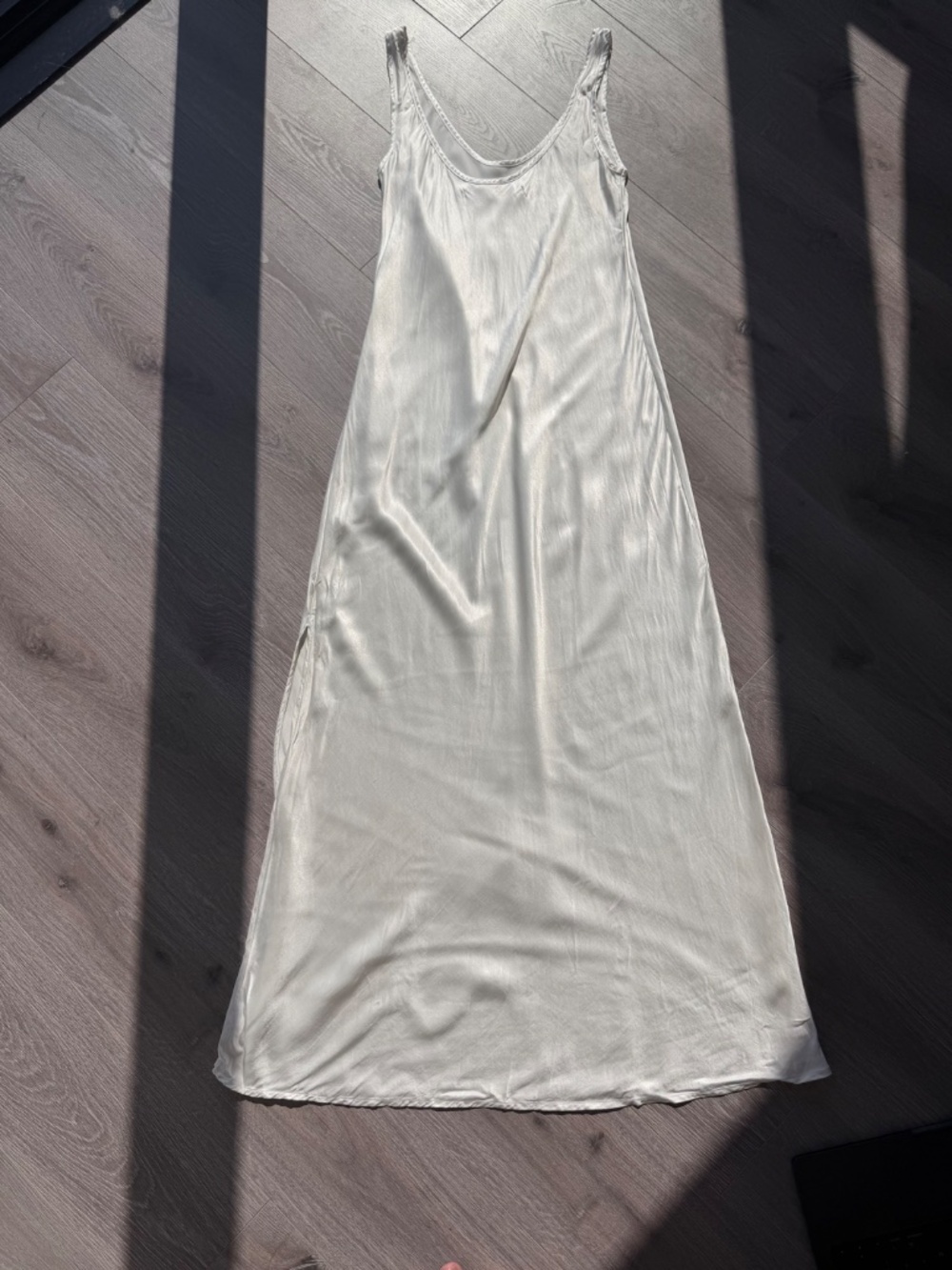 ENZA COSTA Satin Tank Dress in Cloud 1 S - Picture 15 of 15